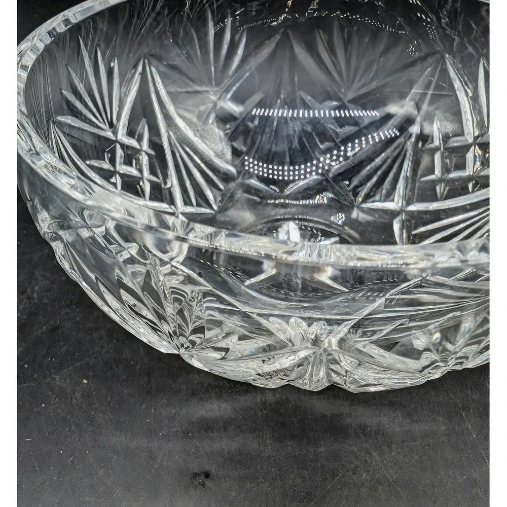 Waterford Crystal Lismore Round Bowl Cut Glass Centerpiece Clear Ireland 5